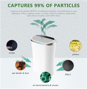 Фільтр HEPA 350 CADR Спальня Тихий очищувач повітря